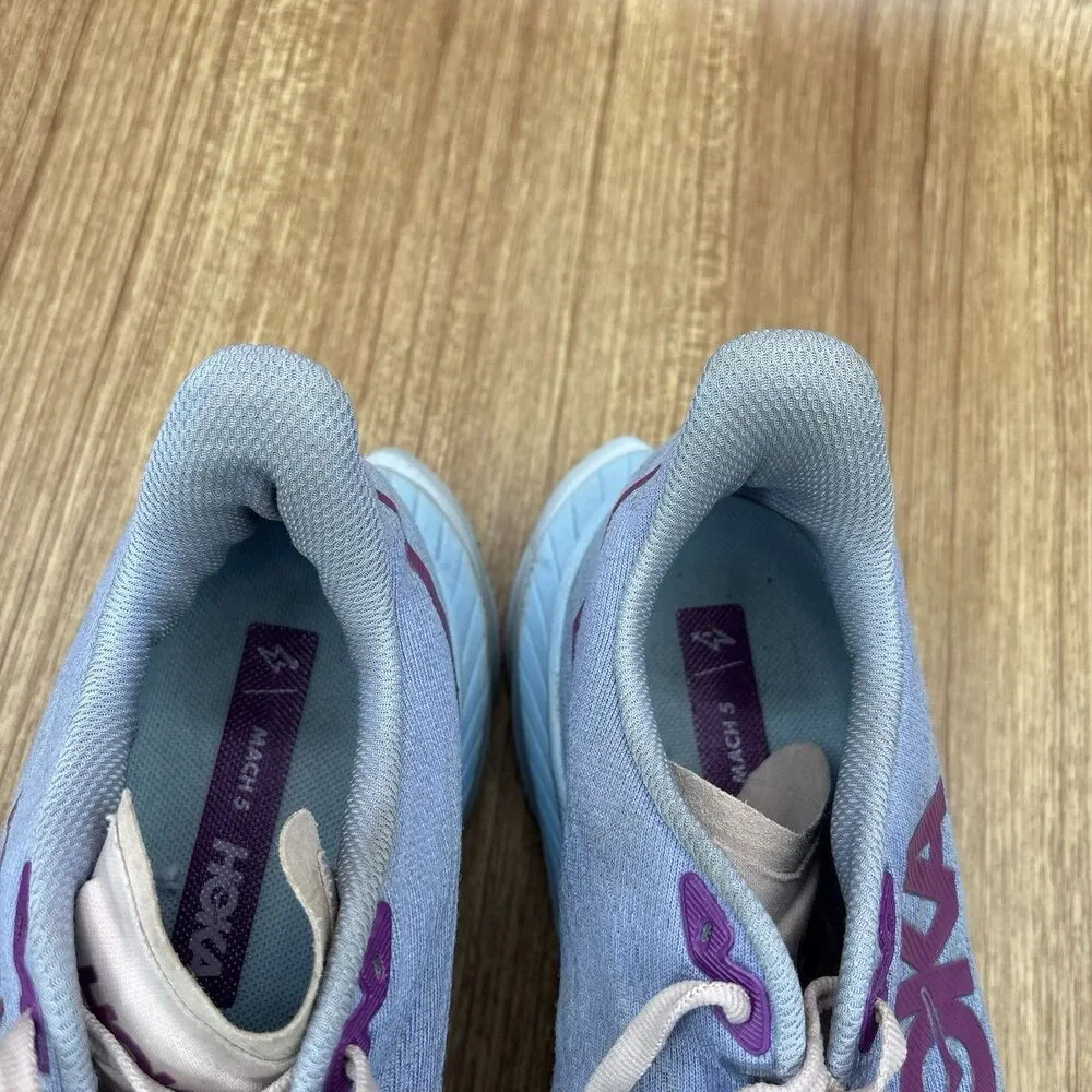 Hoka One One Shoes Women's Size 10.5 B Mach 5 Running Sneaker Purple‎